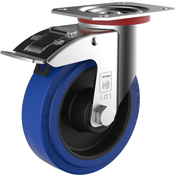 Swivel Castor With Plate and Brake BN LL 03/125/38R-FSTF